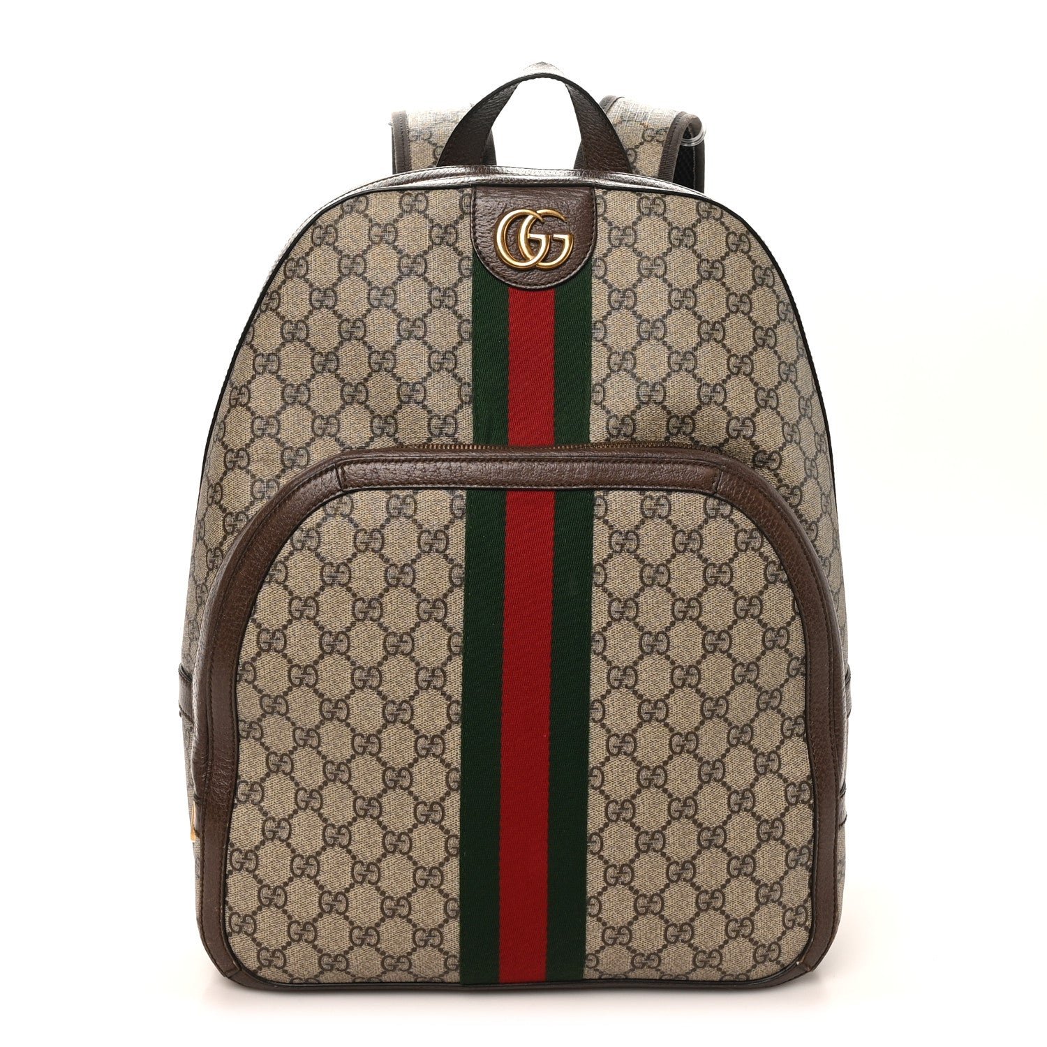 Gucci GG Supreme Monogram Medium Ophidia Day Backpack Brown
