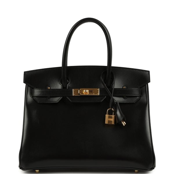 Hermes Hermes Birkin 30 Black Box Gold Hardware