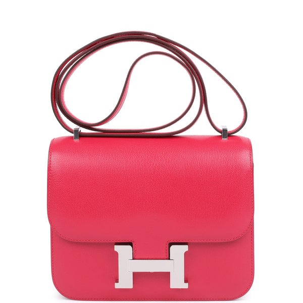Hermes Hermes Constance 18 Rose Extreme Chevre Chamkila Palladium Hardware