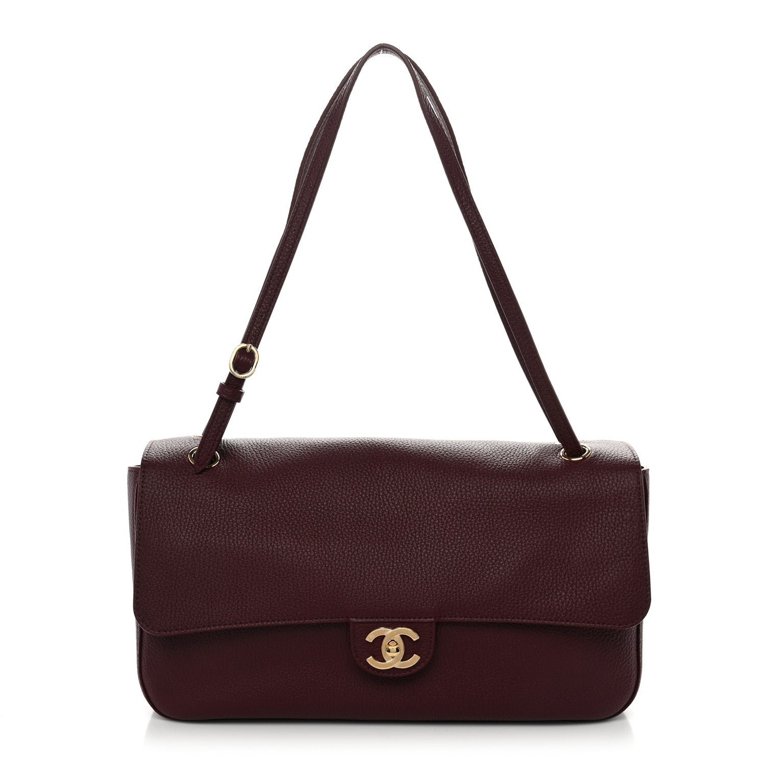 Chanel Grained Calfskin Small Souplissimo Maxi Flap Burgundy