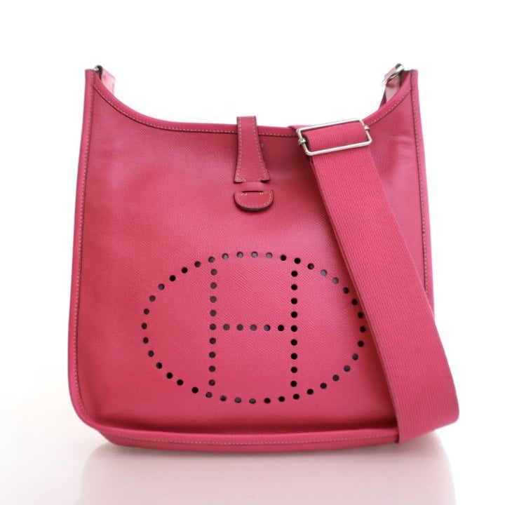 Hermes Rose Tyrien Epsom Evelyne III PM