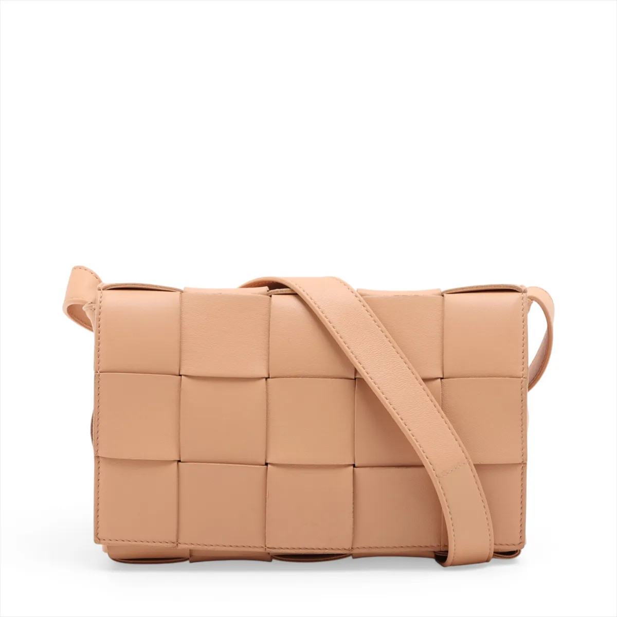 Bottega Veneta Maxi Intrecciato Cassette Leather Shoulder bag Beige