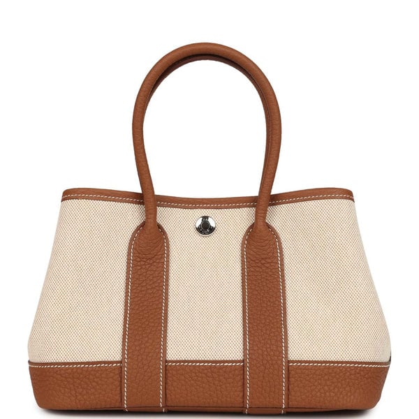Hermes Hermes Garden Party Neo 23 Beige-Ecru Toile H Canvas and Gold Negonda Palladium Hardware