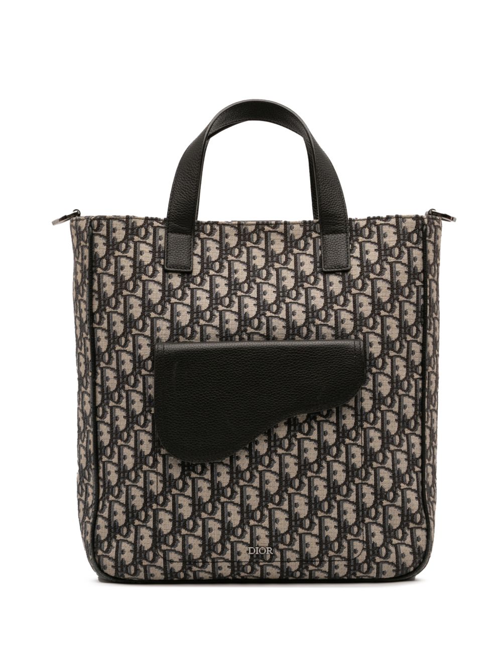 2022 Oblique Canvas and Leather Saddle Tote satchel
