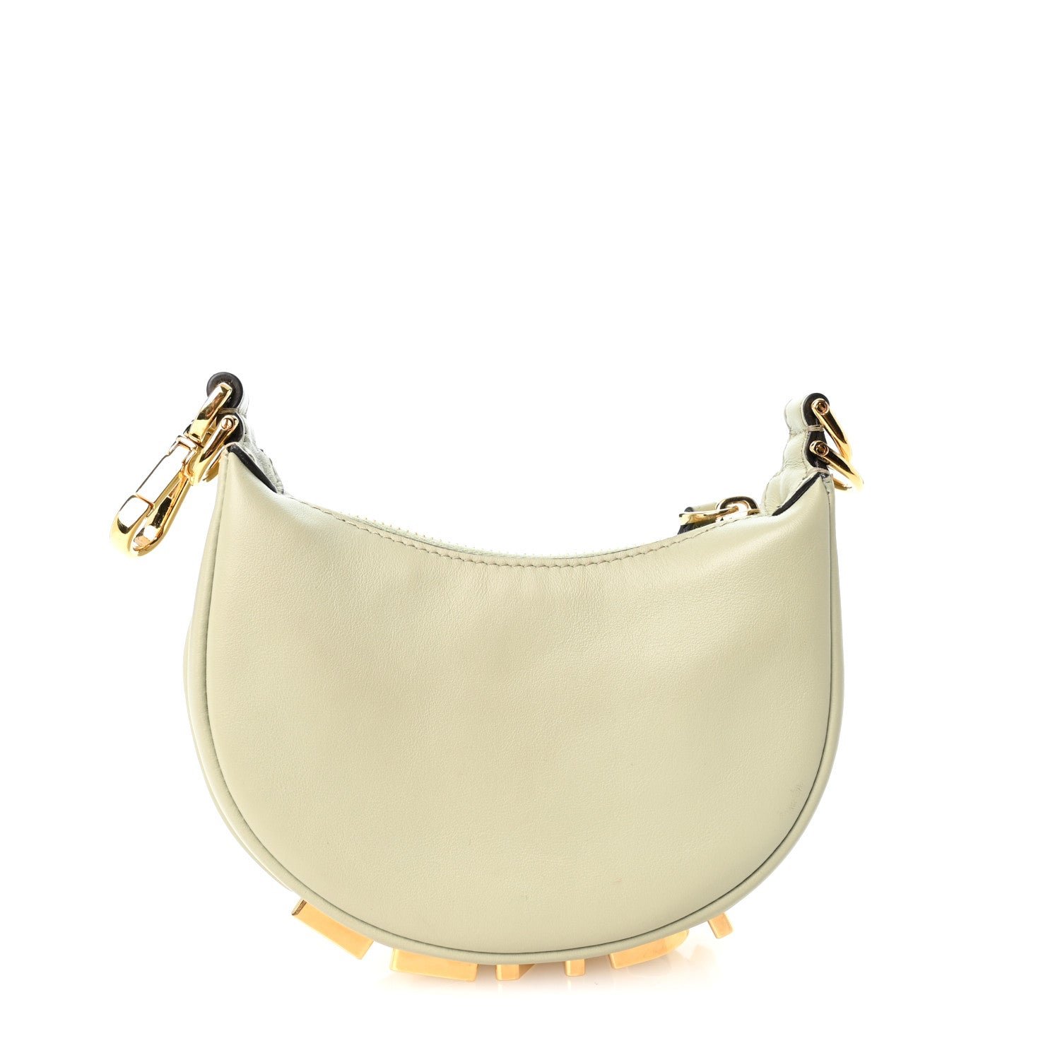 Fendi Vitello Grace New Matte Nano Fendigraphy Hobo Charm Menta