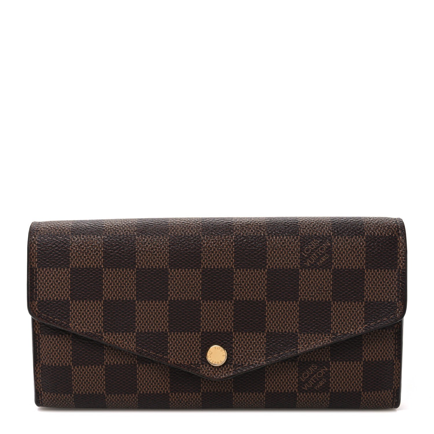 Louis Vuitton Damier Ebene Sarah Wallet NM Rose Ballerine