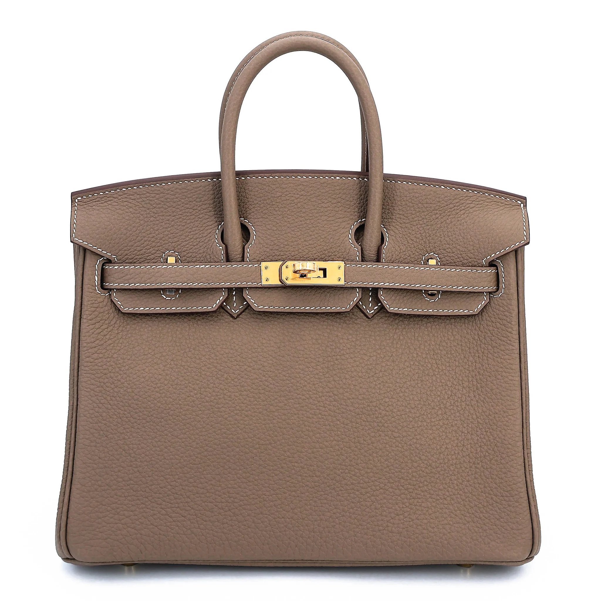 Unused ( Rank NS ) HERMÈS Birkin 25 Etoupe (18) Togo Gold hardware K (2025)