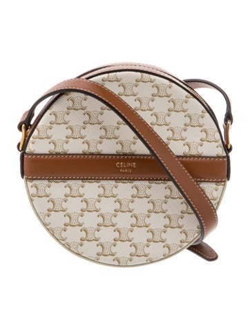 Triomphe Round Purse On Strap