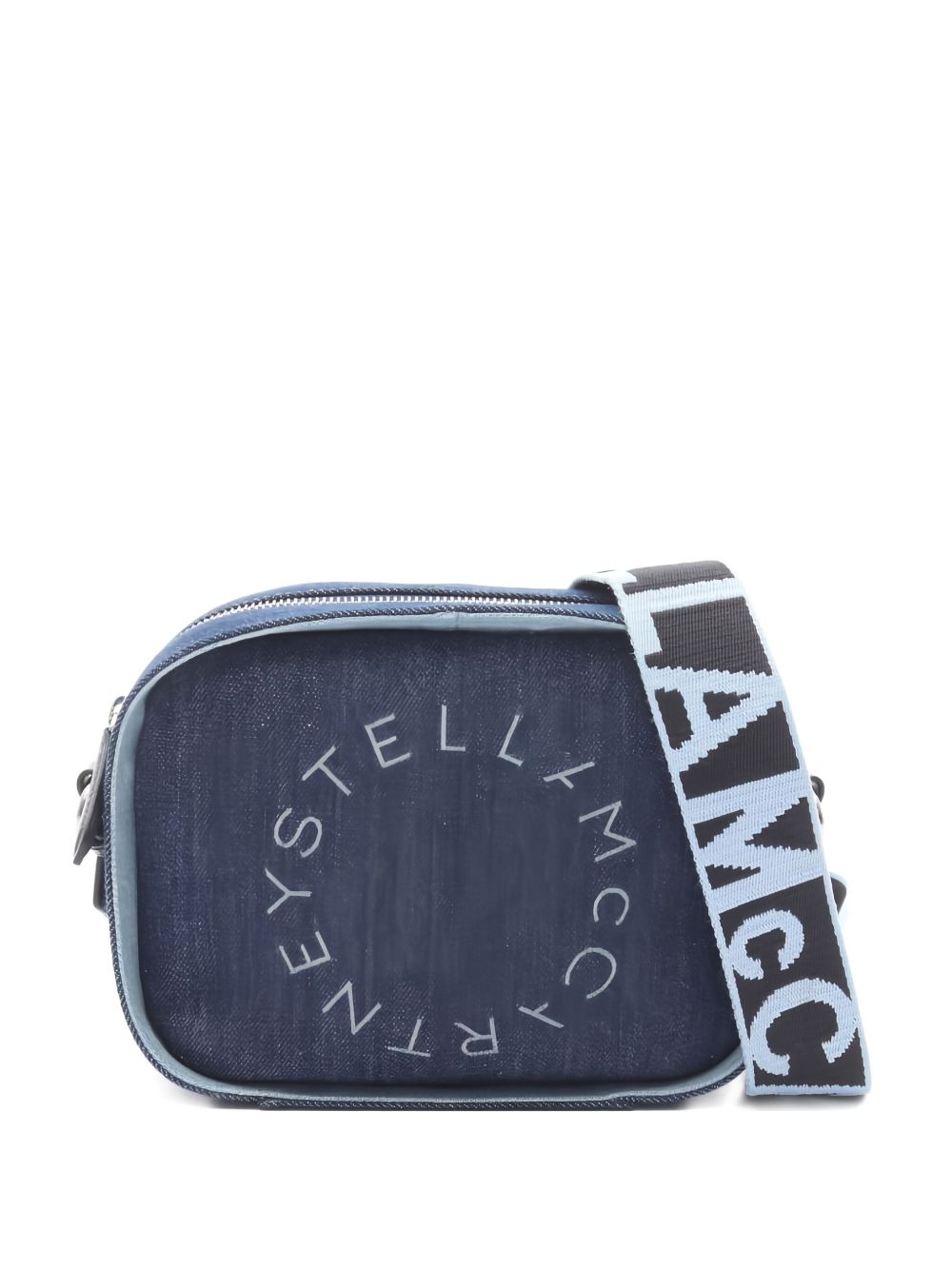 Stella McCartney 2010s logo denim shoulder bag