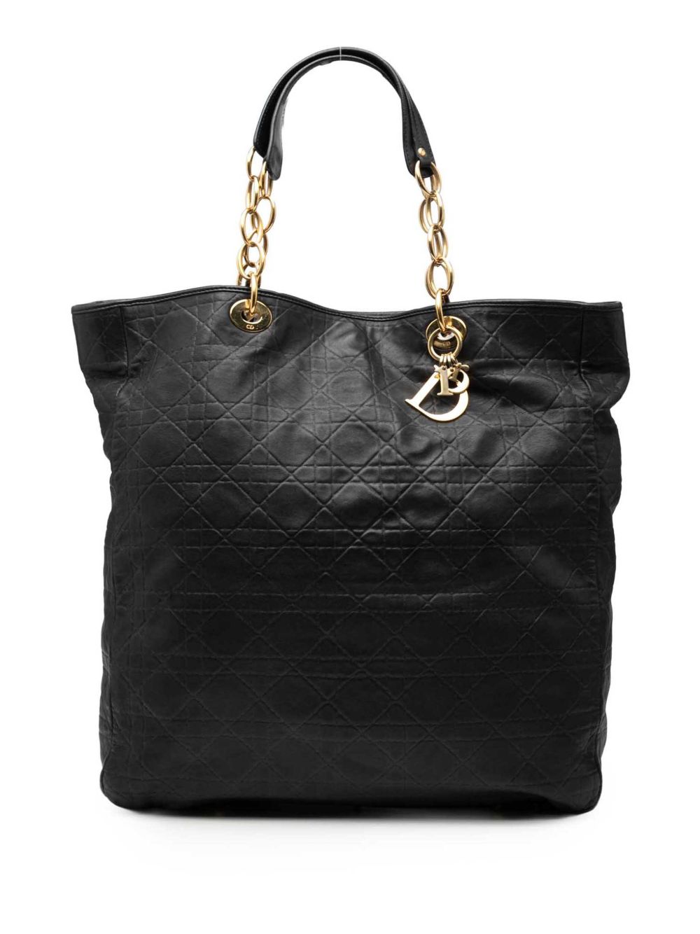 2007 Large Lambskin Cannage Lady Dior Soft Shopping tote bag