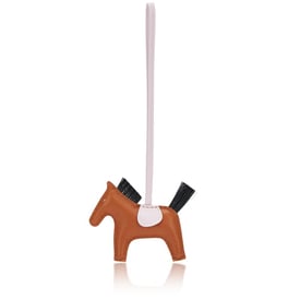 Hermes Gold, Mauve Pale and Black Milo Lambskin and Horsehair GriGri Rodeo Charm PM, 2023
