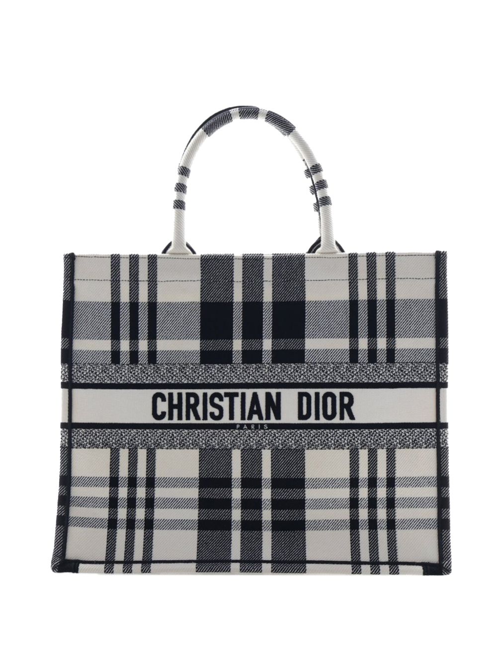 2022 Large Embroidered Canvas Check n Dior Book tote bag