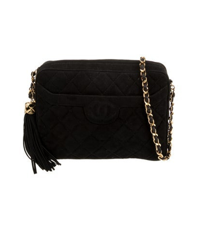 Chanel Suede Cc Tassel Camera Bag