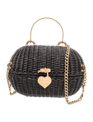 Rattan Heart Basket Bag