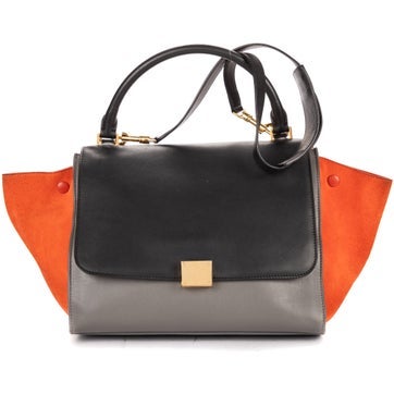 Leather Medium Tricolor Trapeze
