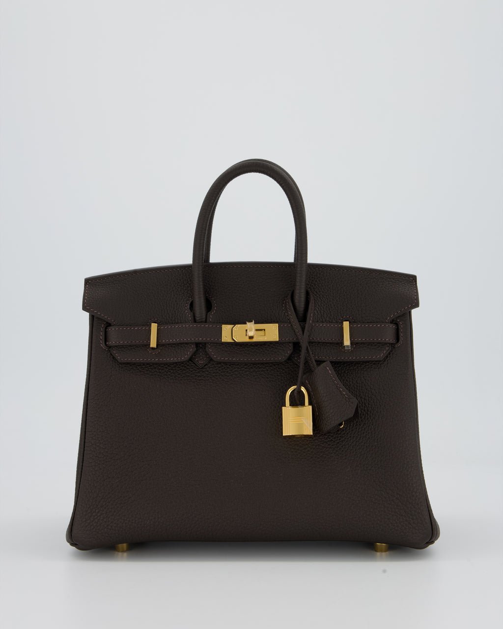 *HOT COLOUR* Hermès Birkin 25 Retourne Bag in Bai Brun Togo Leather with Gold Hardware