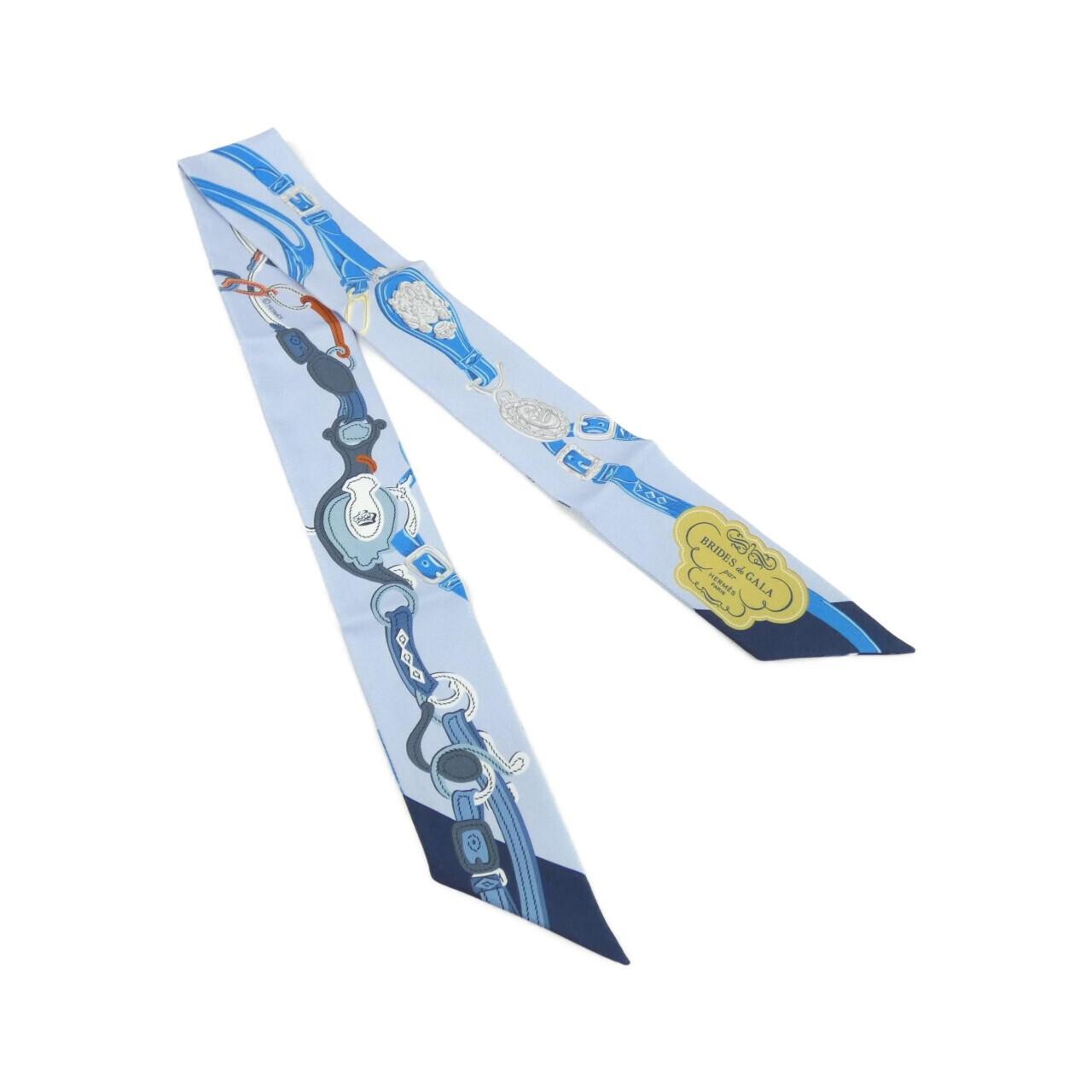 Hermès BRIDES DE GALA APPLIQUE Twilly Scarf 063940S