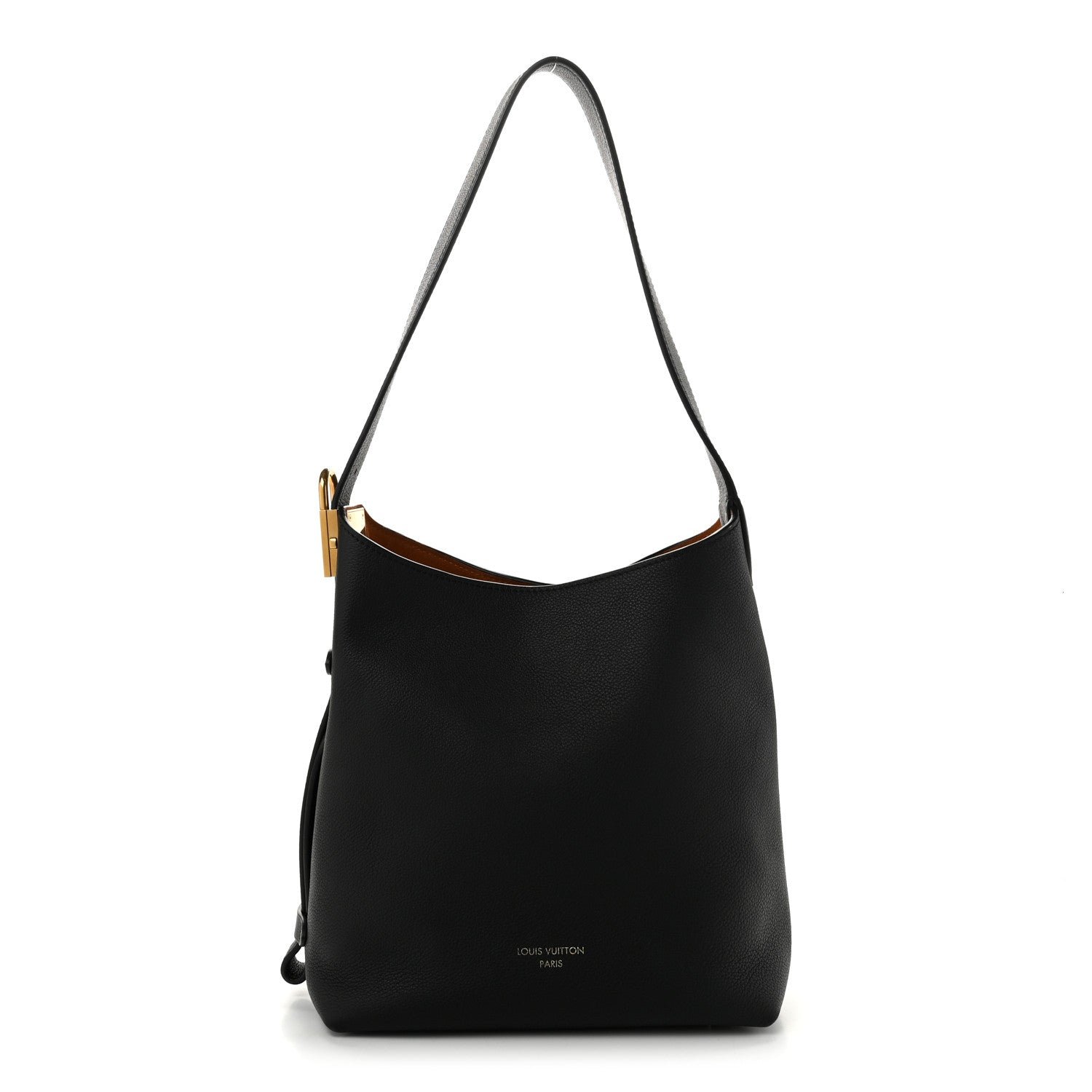 Louis Vuitton Grained Calfskin Low Key Hobo PM Black