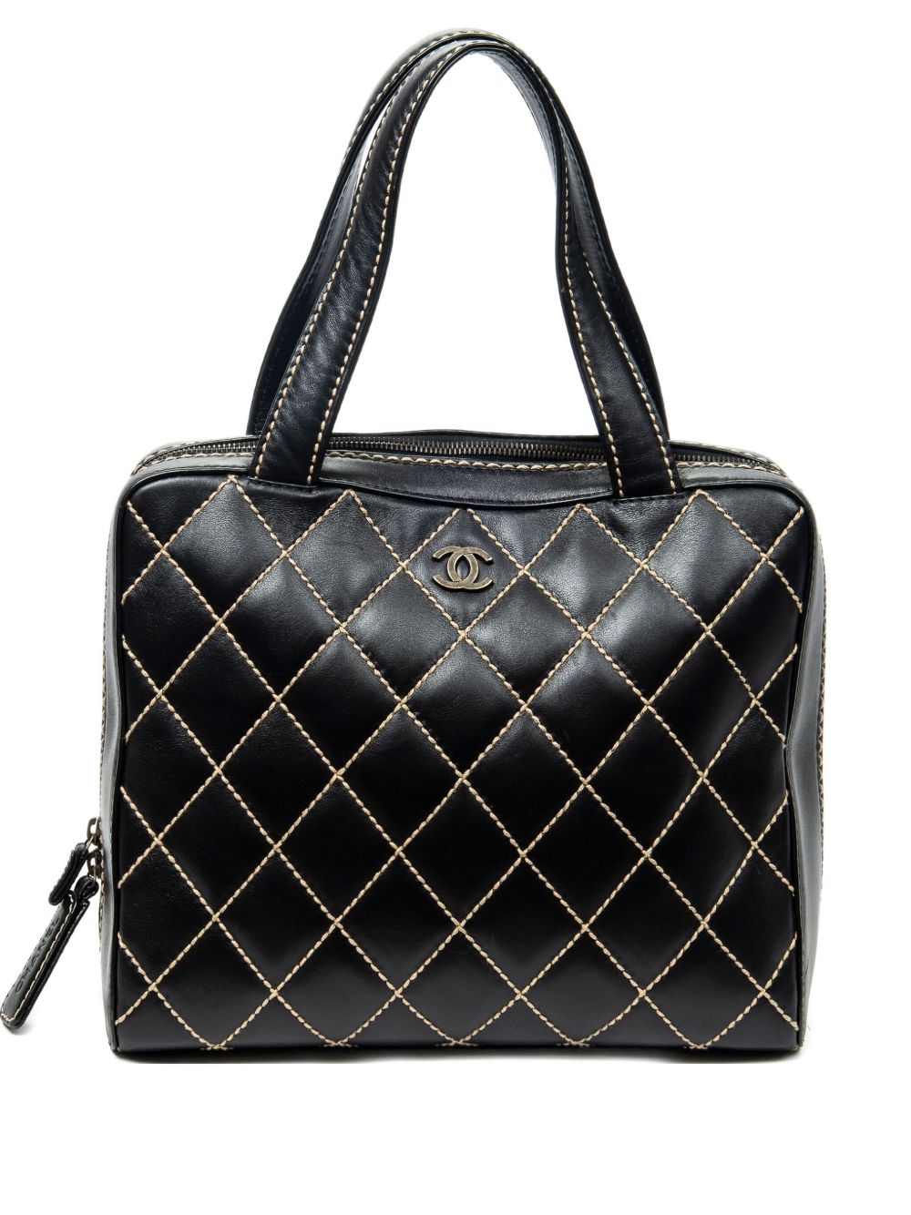 quilted top-handle bag
