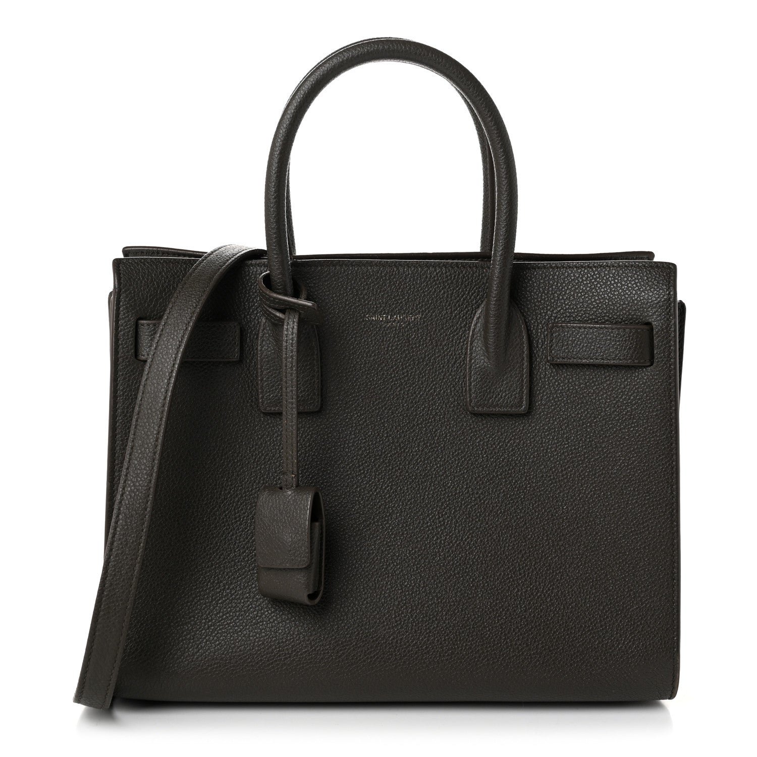 Saint Laurent Grained Calfskin Baby Sac De Jour Fog