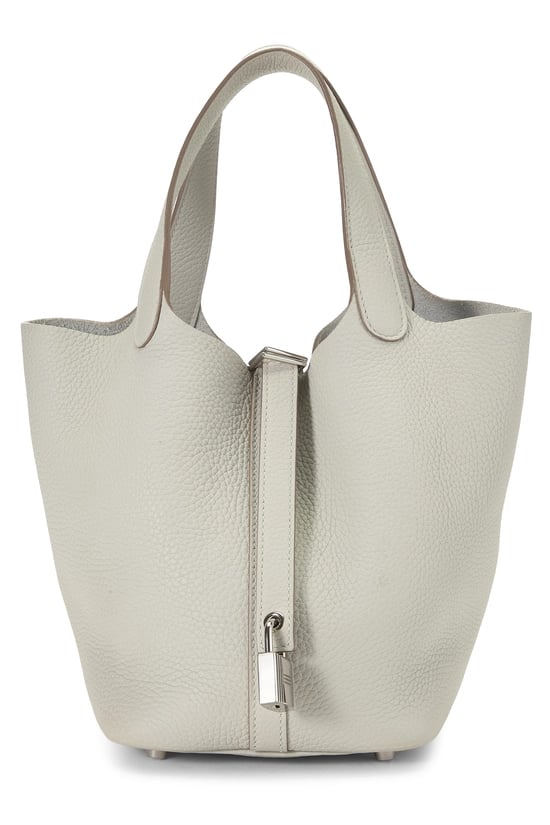 Hermes Gris Perle Clemence Picotin Lock 18