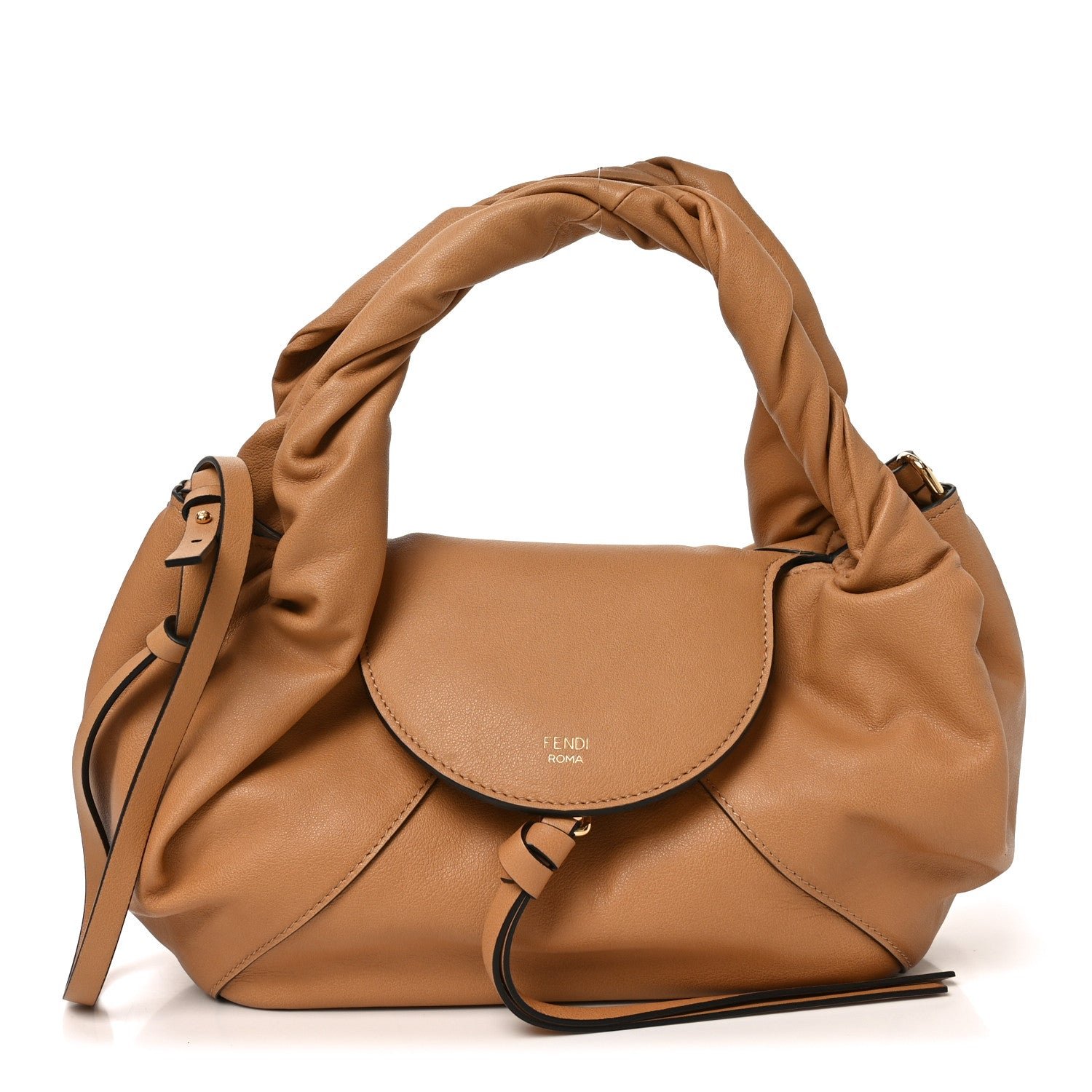 Fendi Calfskin Small Spy Dark Honey