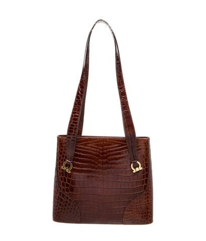 Salvatore Ferragamo Ferragamo Crocodile Shoulder Bag