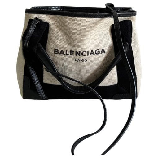 Balenciaga Navy cabas cloth tote