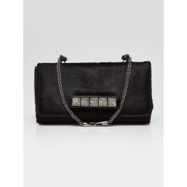 Valentino Valentino Black Pony Hair Va Va Voom Clutch Crossbody Bag