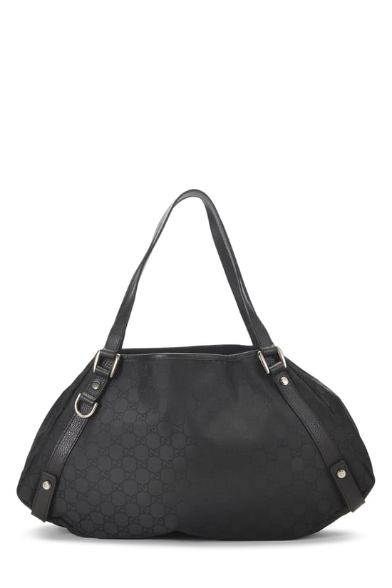 Black GG Nylon Abbey Tote Large
