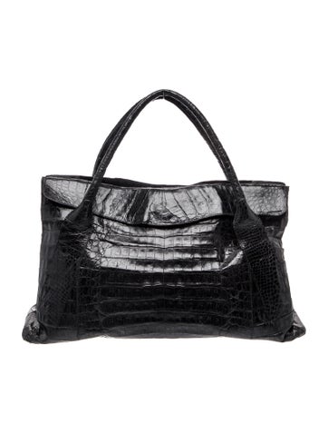 Crocodile Top Handle Bag