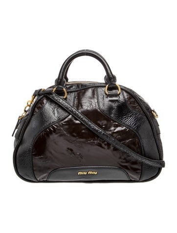 Patent Leather Top Handle Bag