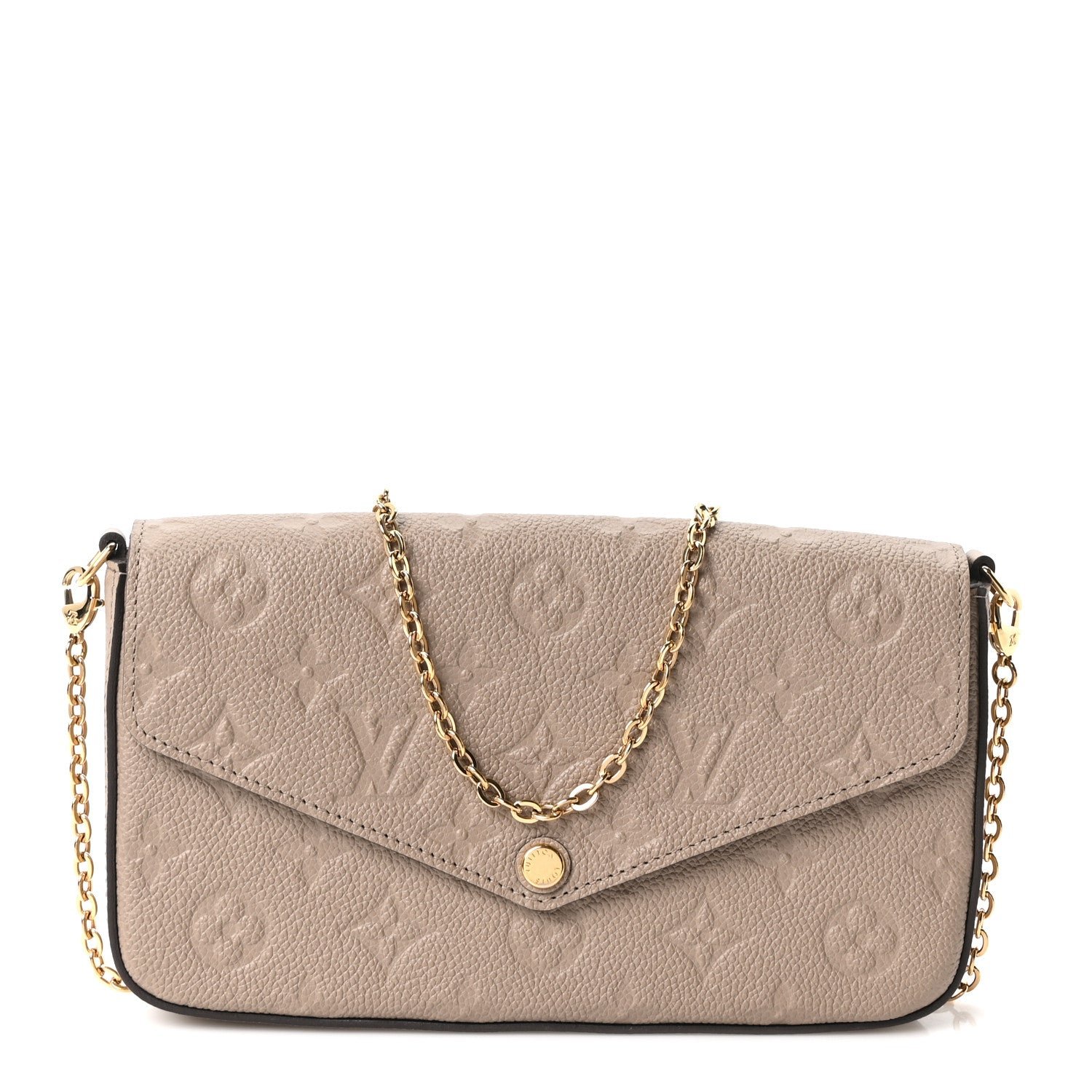 Louis Vuitton Empreinte Pochette Felicie Chain Wallet Tourterelle