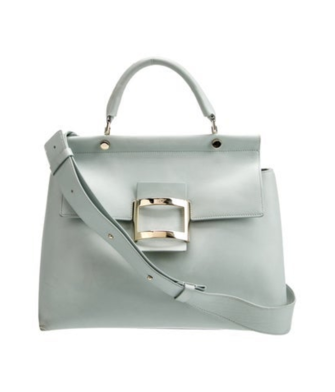 Roger Vivier Vivier Leather Top Handle Bag