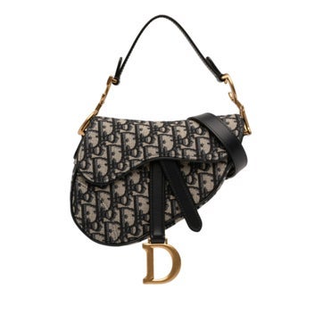 Mini Oblique Canvas Saddle Bag
