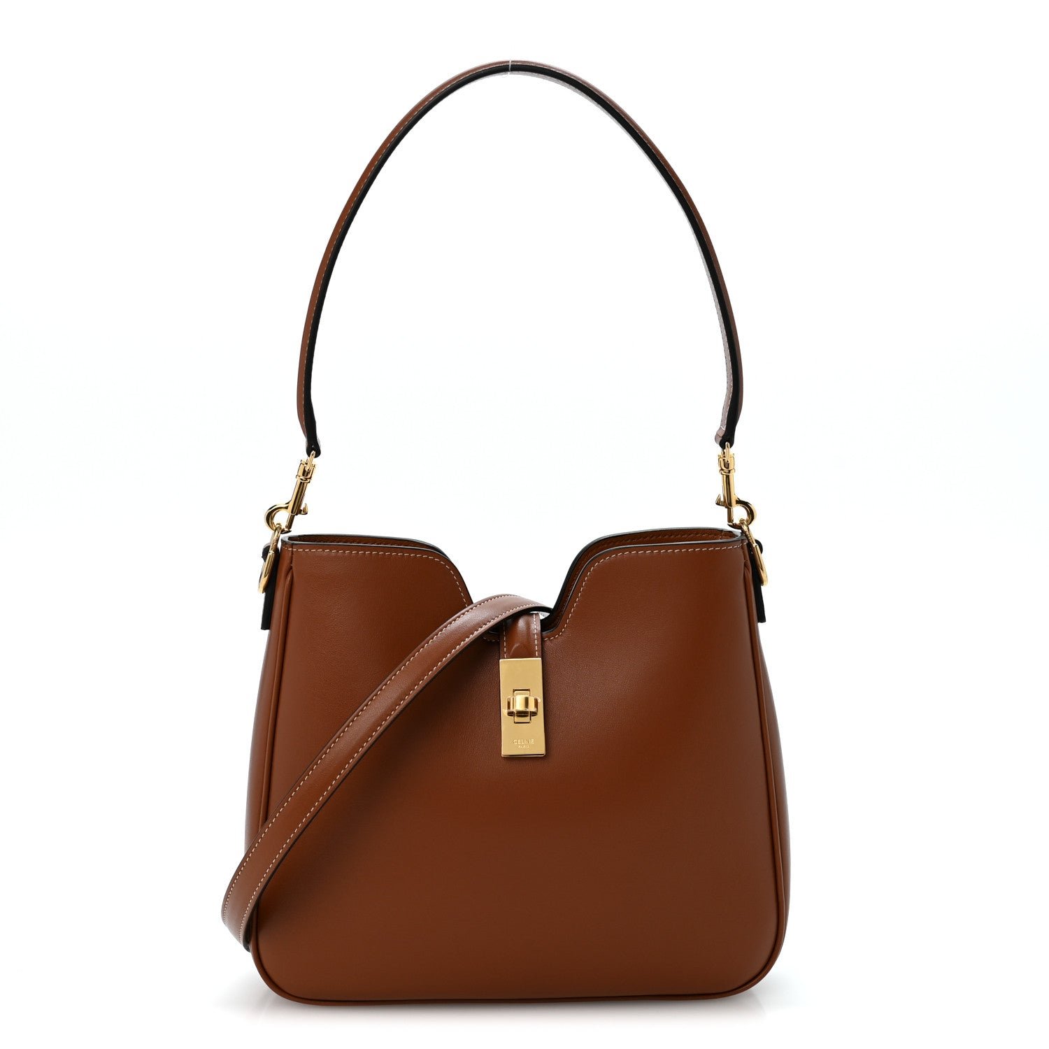 Celine Smooth Calfskin Small Camille 16 Soft Bag Tan