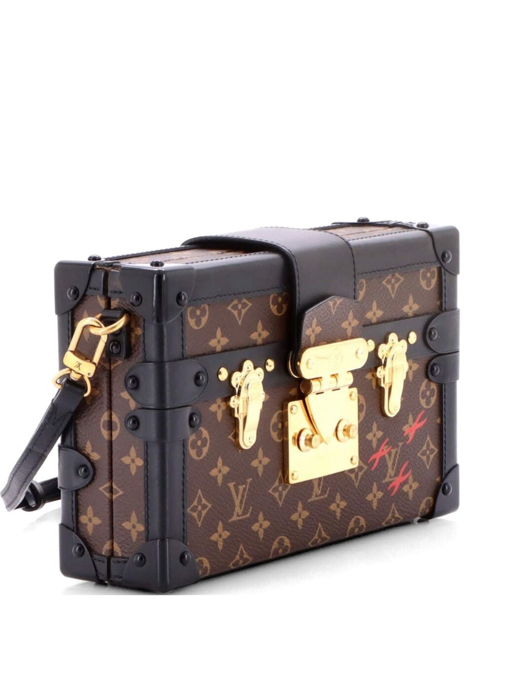 Petite Malle Handbag Monogram Canvas clutch bag