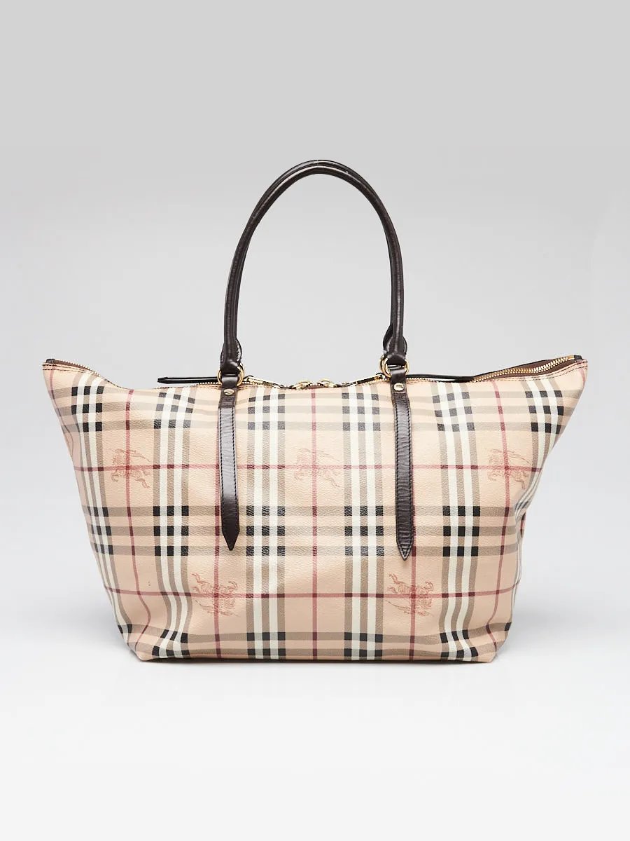 Burberry Burberry Haymarket Check Coated Canvas/Leather Salisbury Medium Tote Bag