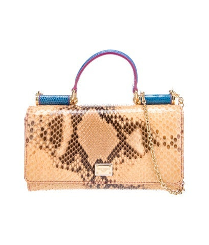 Dolce & Gabbana Gabbana Snakeskin Top Handle Bag
