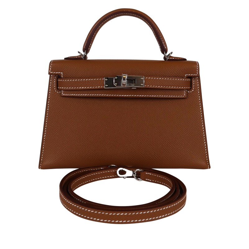 Gold Epsom Mini Kelly 20 II Palladium Hardware, 2026