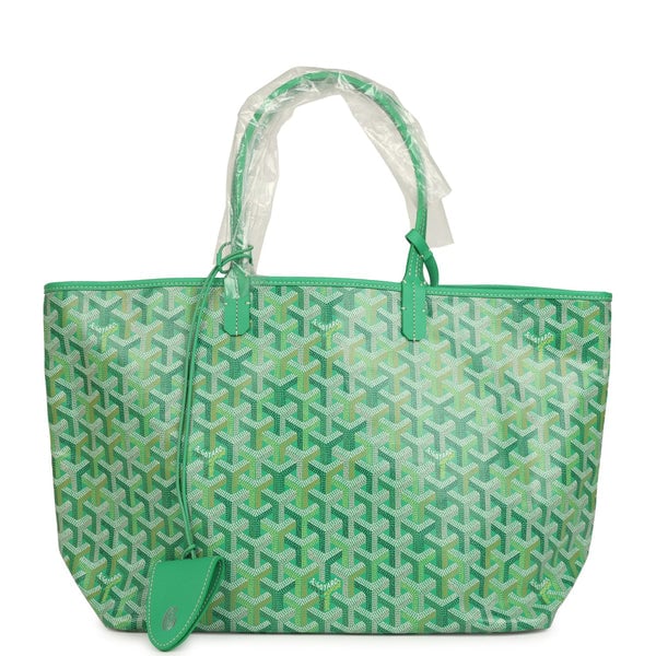 Goyard Goyard Goyardine Meadow Green Saint Louis PM Tote Palladium Hardware