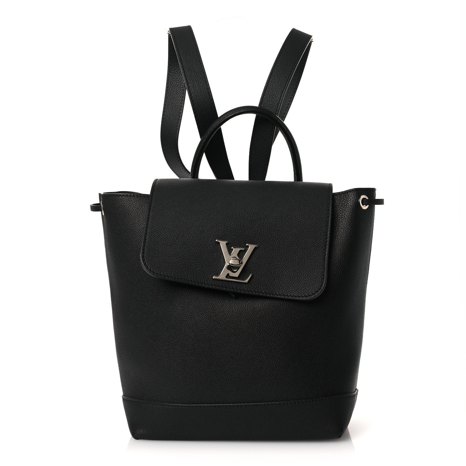 Louis Vuitton Calfskin Lockme Backpack Black