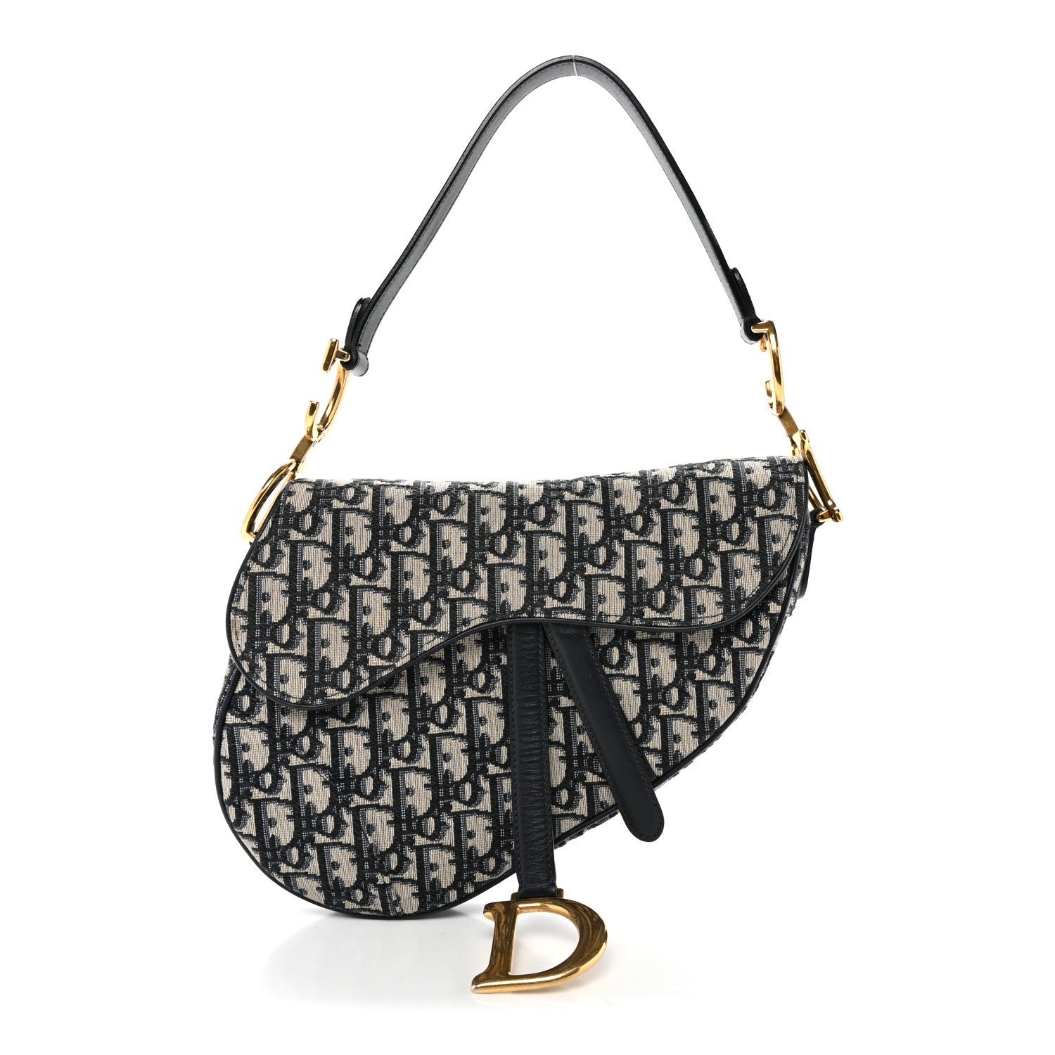 Christian Dior Oblique Saddle Bag Blue