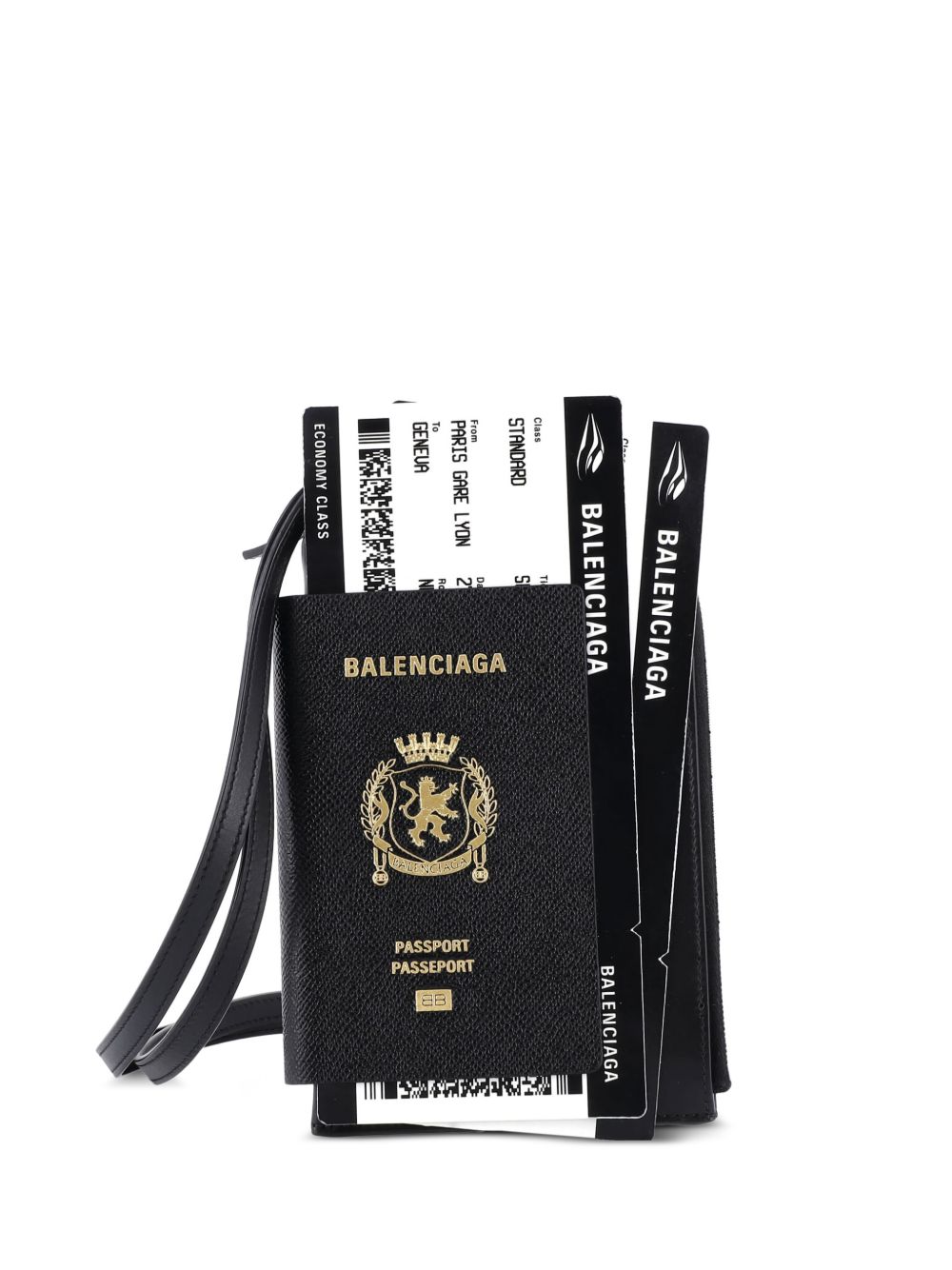 Passport Phone Holder Printed Leather crossbody bag