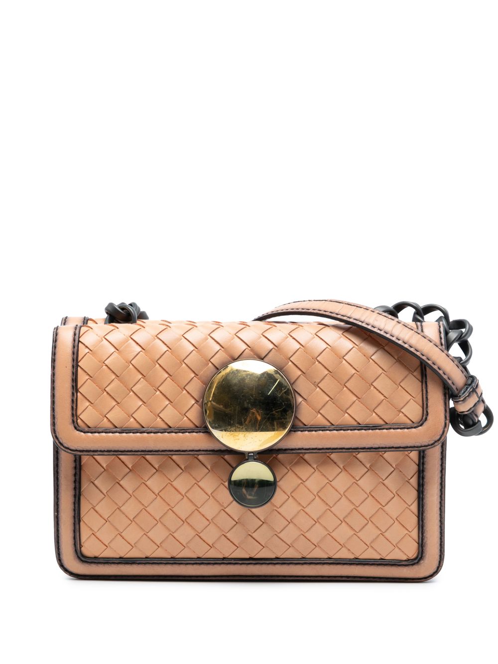 Bottega Veneta 2012-2026 Nappa Intrecciato Mirror Lens Double Sided Flap shoulder bag