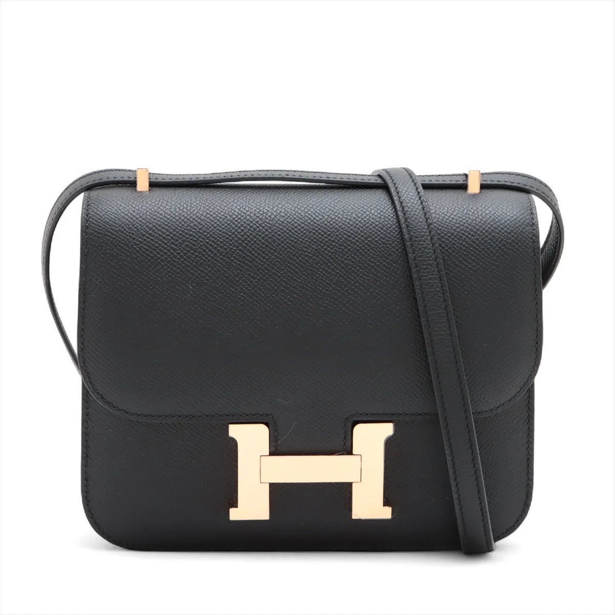 Hermès Constance 3 Mini 18 Miroir Veau Epsom Black Rose gold hardware