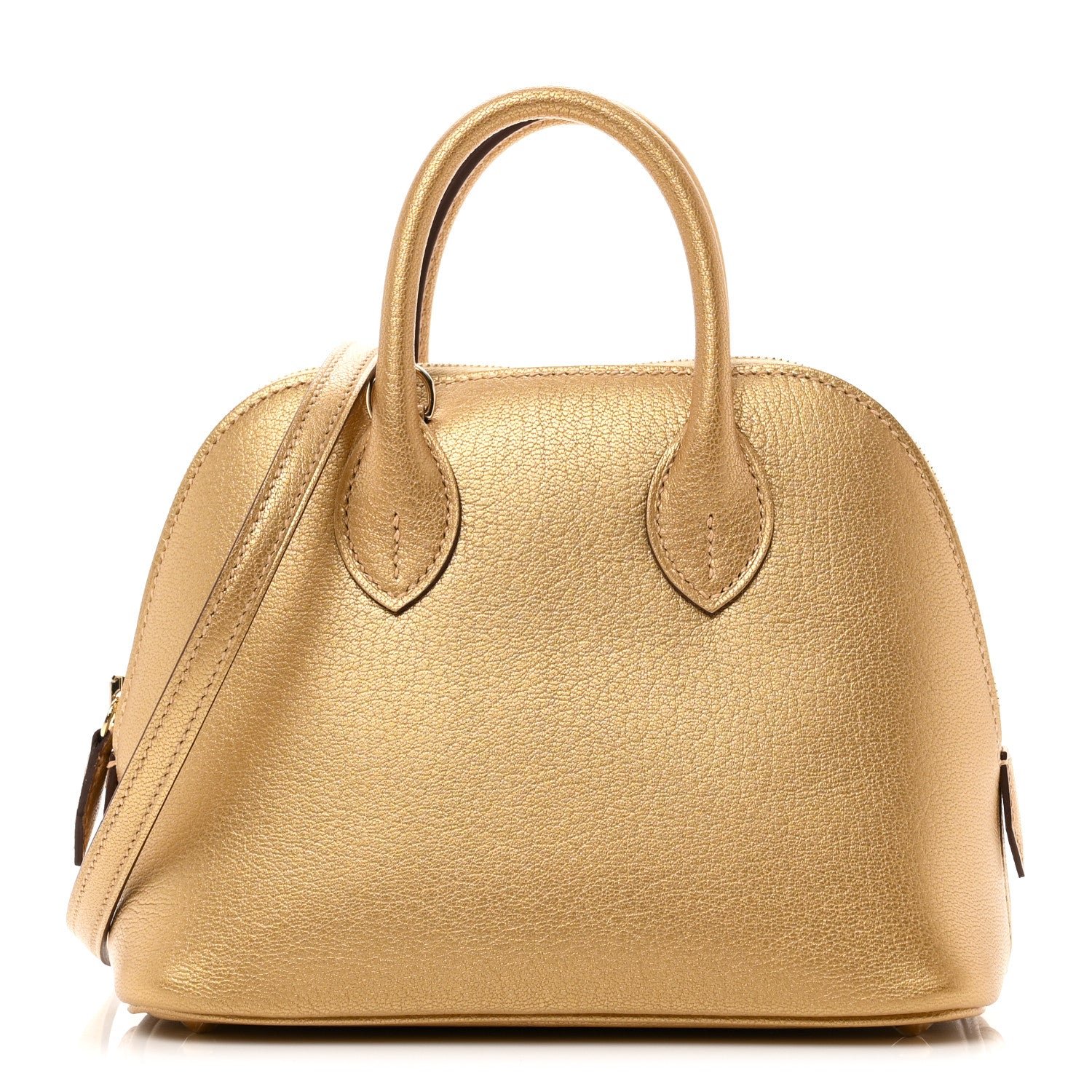 Hermes Metallic Chevre Chamkilight Mini 1923 Bolide Dore
