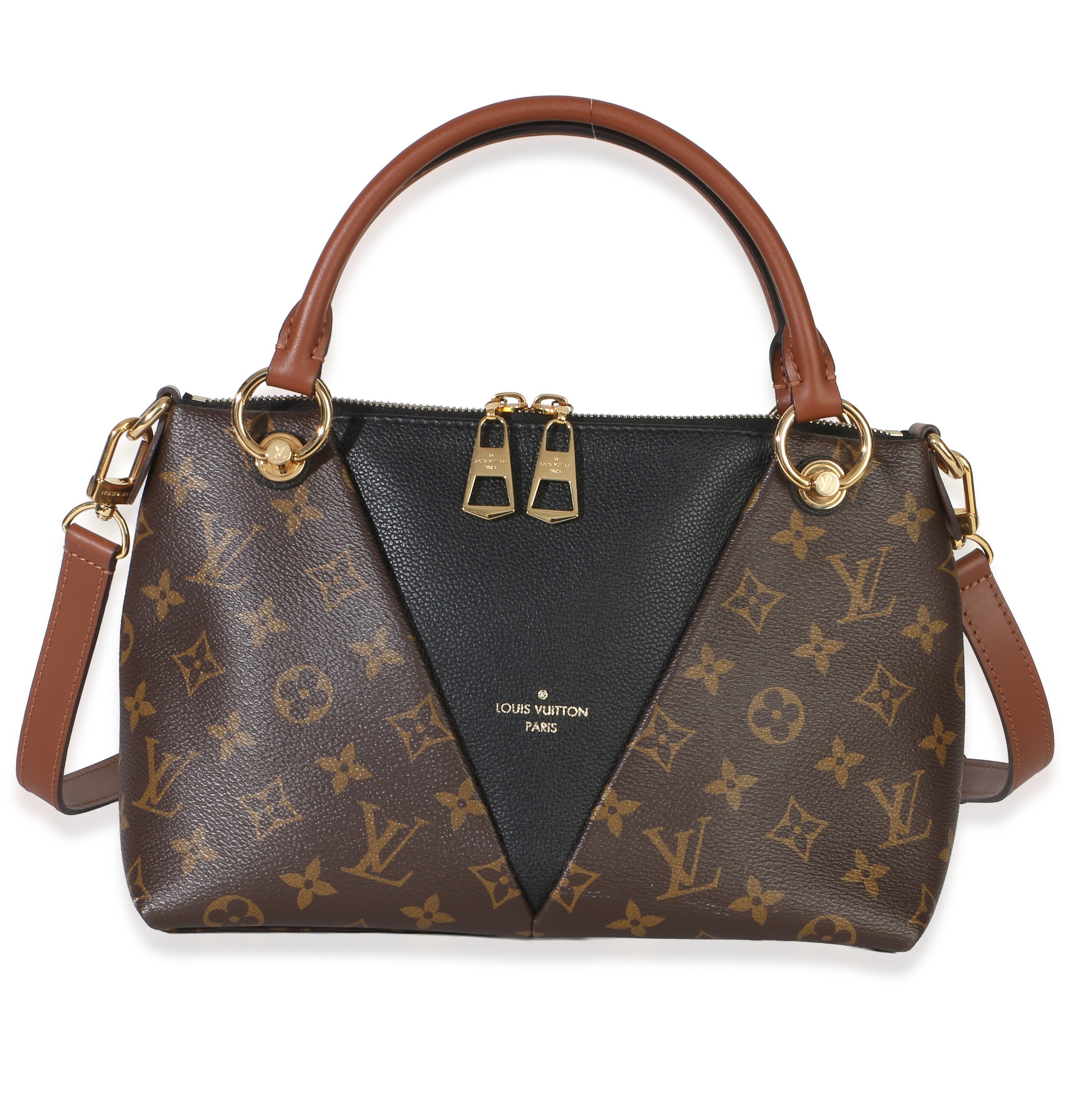 Black Monogram Canvas V Tote BB