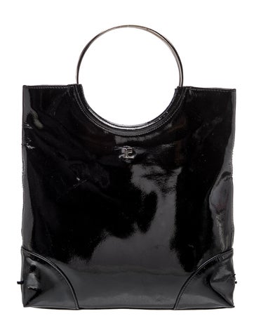 Courreges Patent Leather Top Handle Bag