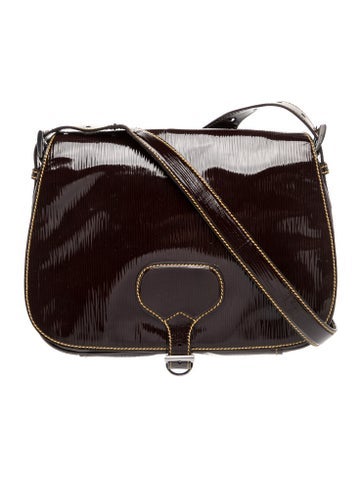 Enameled Metal Triangle Crossbody Bag